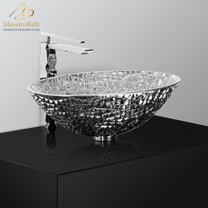MaestroBath Diamante Vessel Bathroom Sink by Maestrobath & Reviews